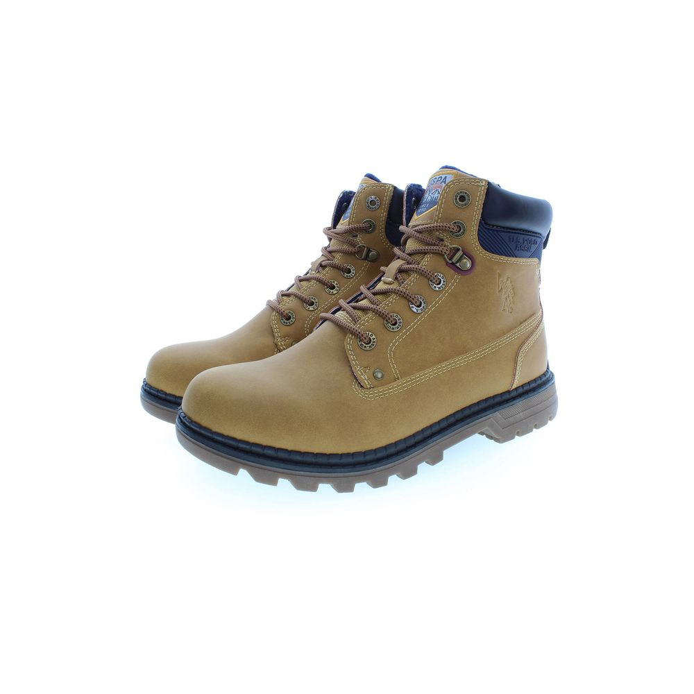 Beige Synthetic Men's Boot