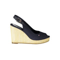 Blue Polyester Women's Wedge Sandal