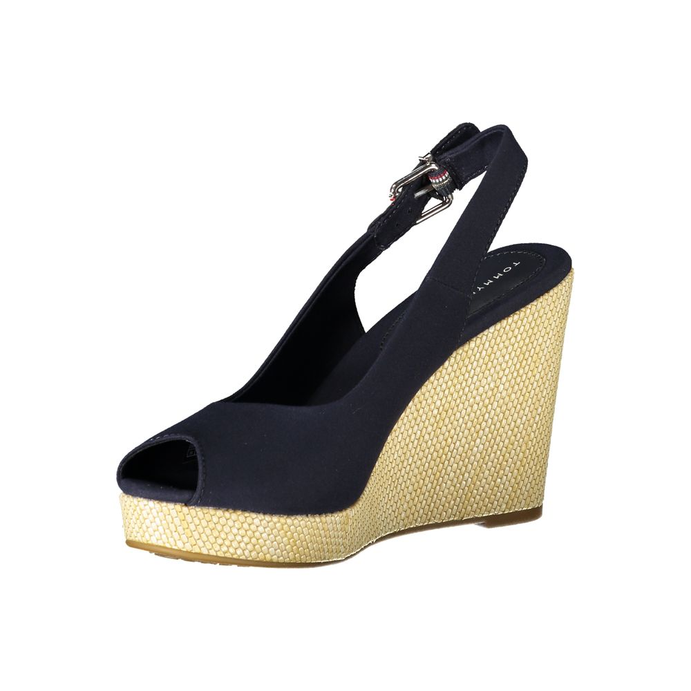 Blue Polyester Women's Wedge Sandal