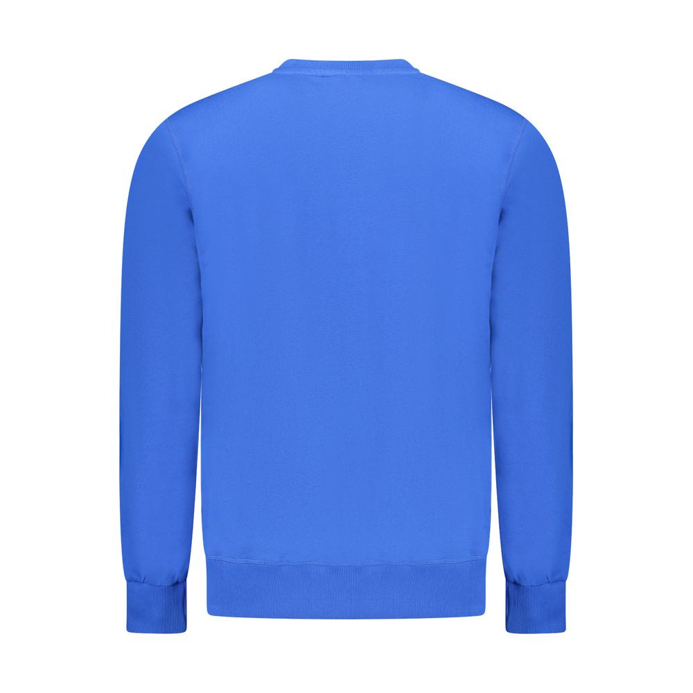 Blue Cotton Men Sweatshirt