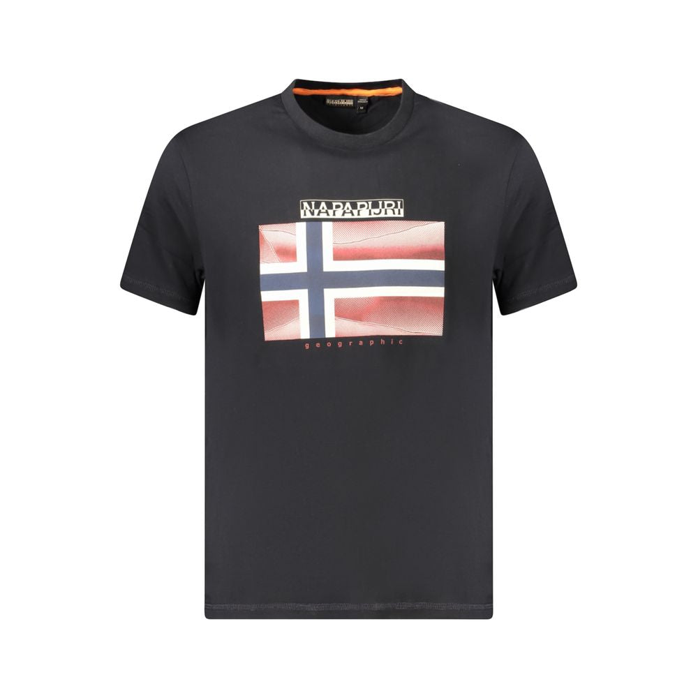 Black Cotton Men's T-Shirt