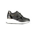 Black Polyester Sneaker
