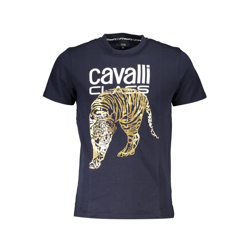 Blu Cotton Men T-Shirt