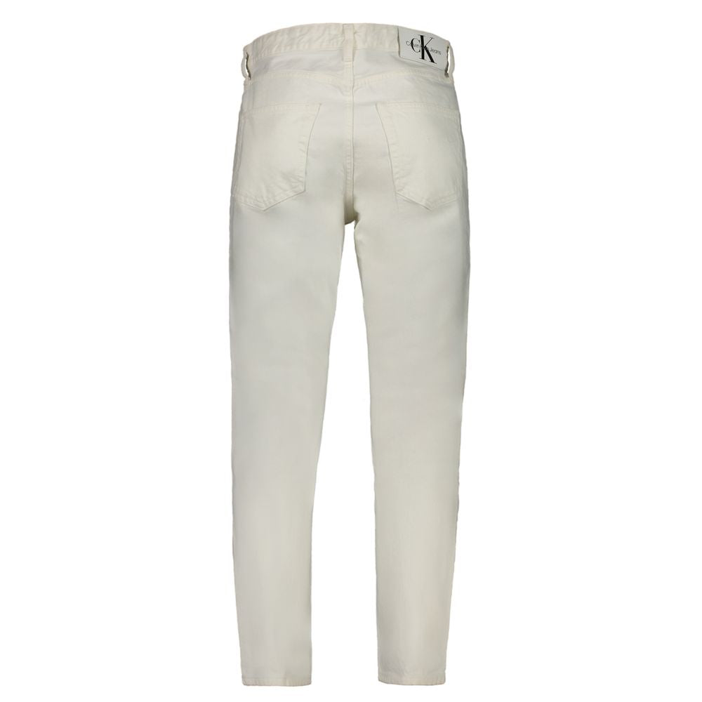 White Cotton Men Jeans