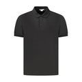 Black Cotton Men Polo