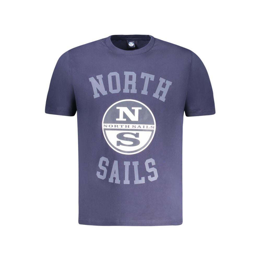 Blue Cotton Men's T-Shirt