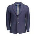 Blu Polyester Men's Jacket