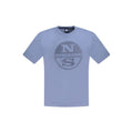 Blue Cotton Men T-Shirt