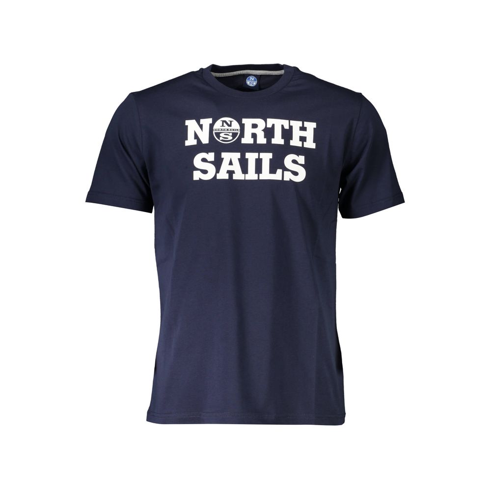 Blue Cotton Men's T-Shirt