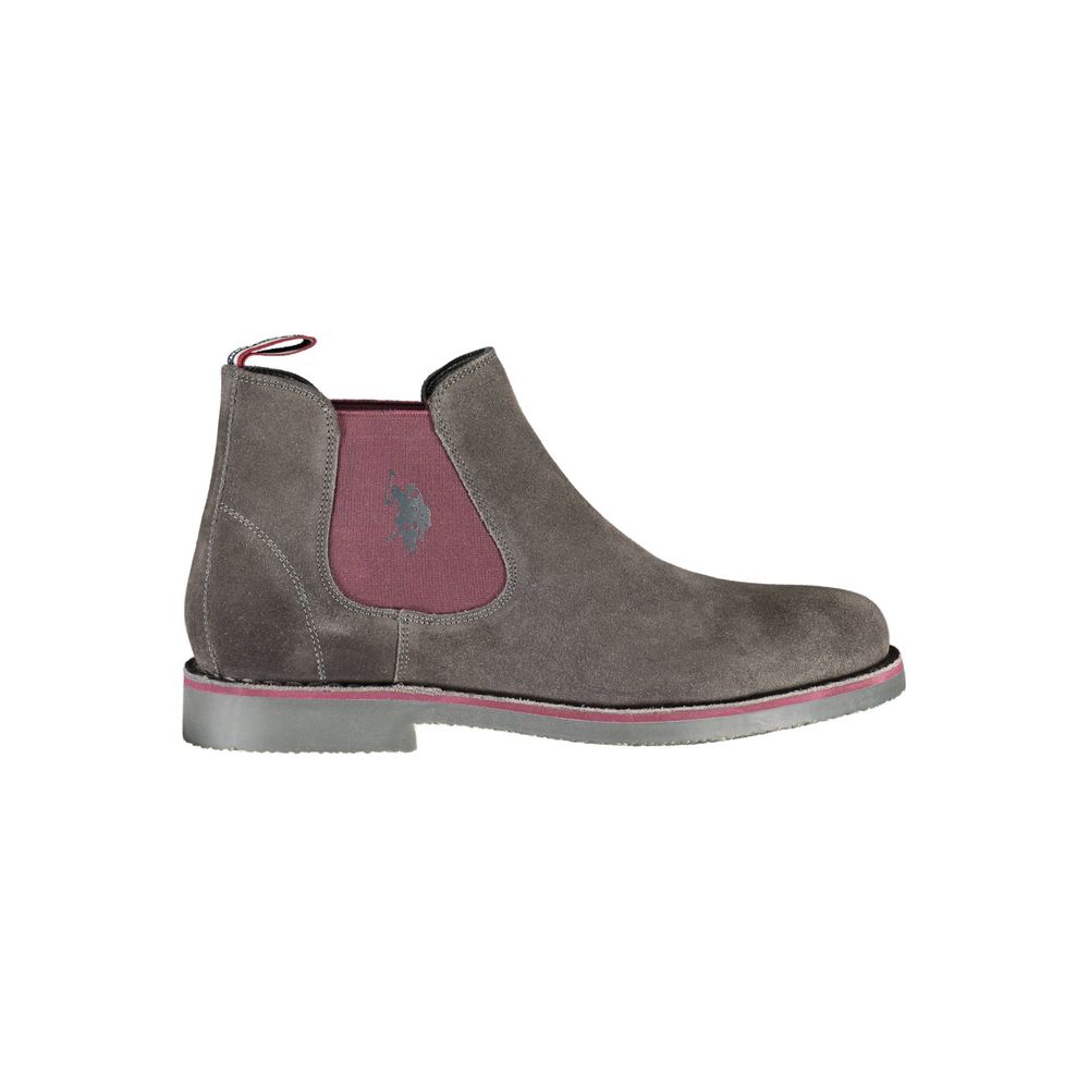 Gray Leather Men's Boot