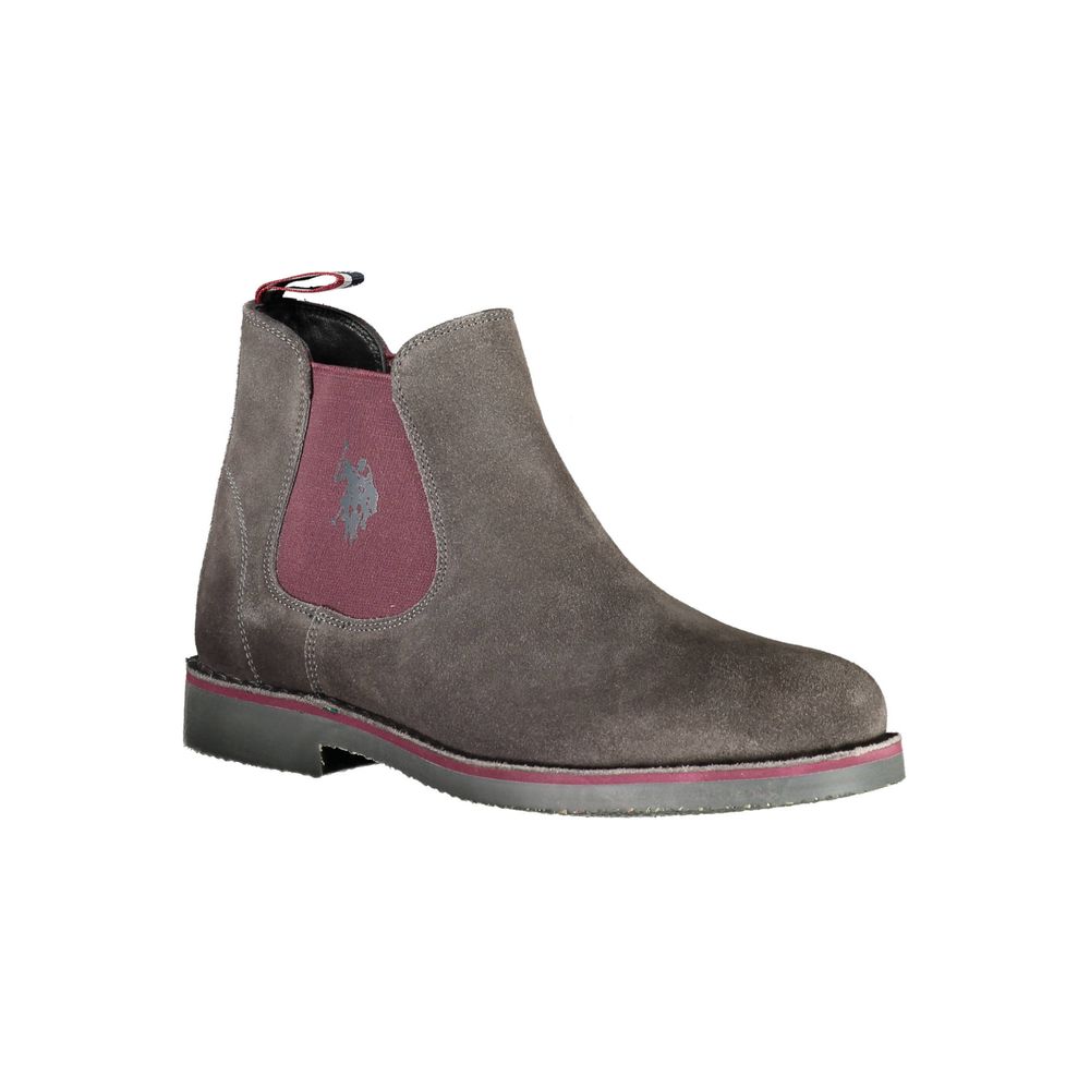Gray Leather Men's Boot