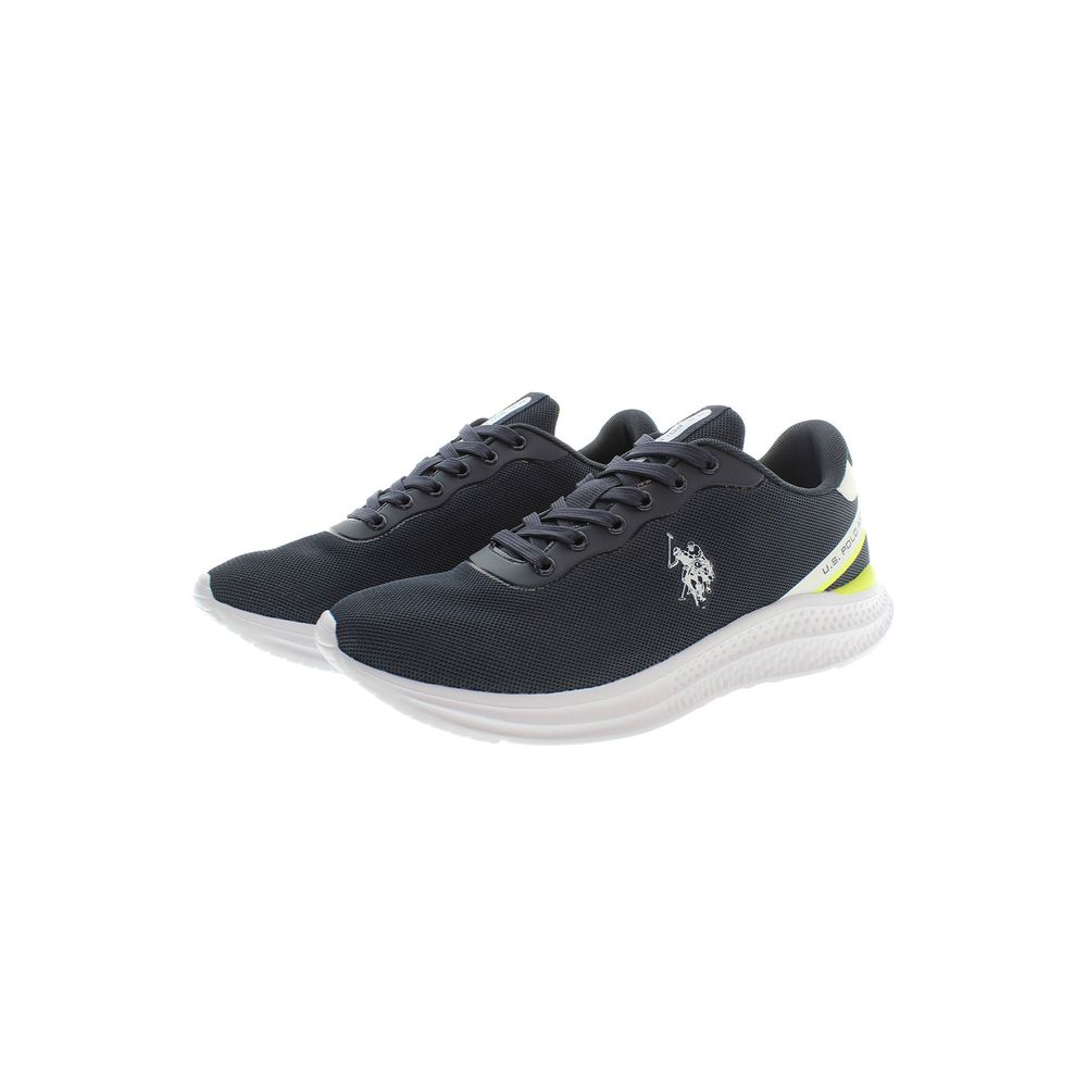 Blue Polyester Men's Sneaker