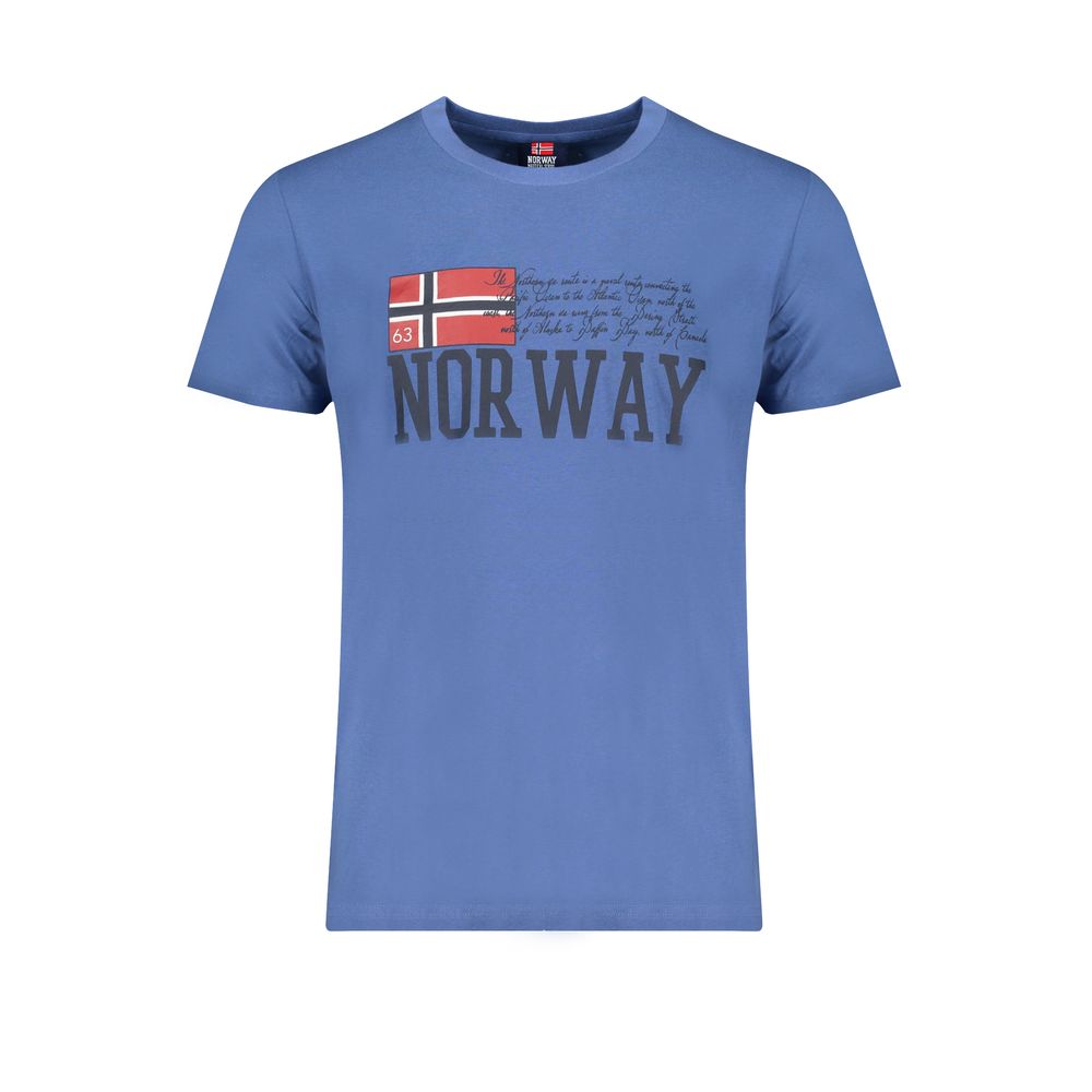 Blu Cotton Men T-Shirt