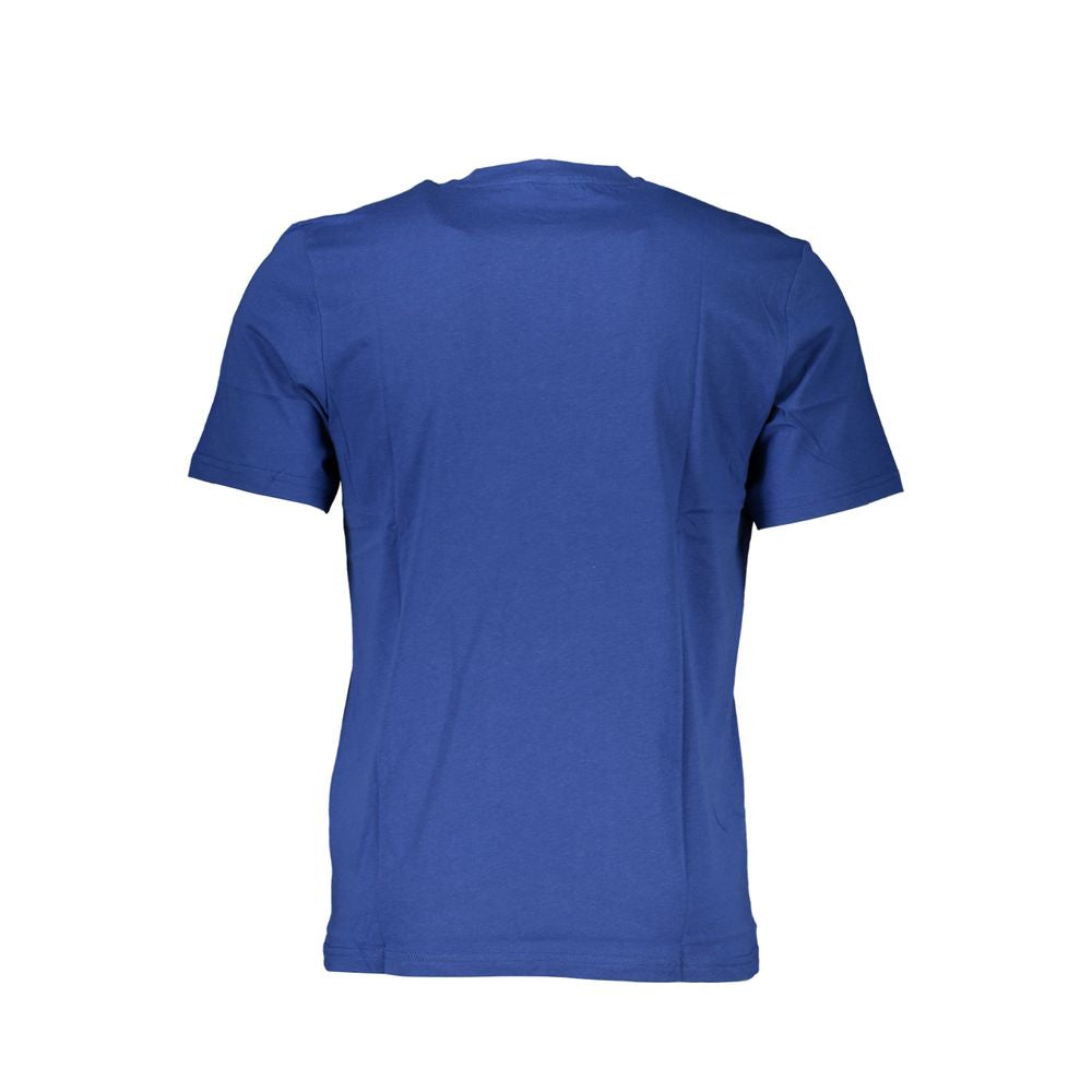 Blue Cotton Men T-Shirt