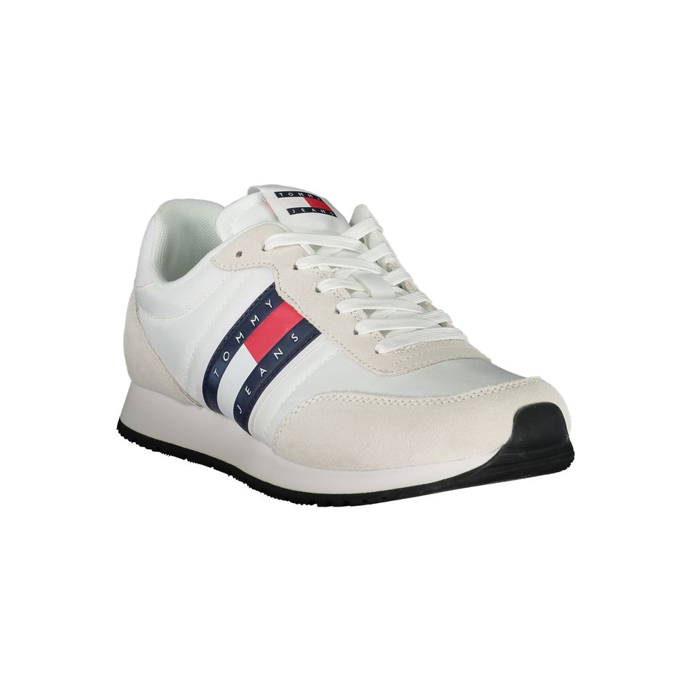 Bianco Polyester Men Sneaker