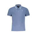Blue Cotton Men's Polo Shirt