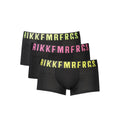Black Polyester Men's Boxer Briefs