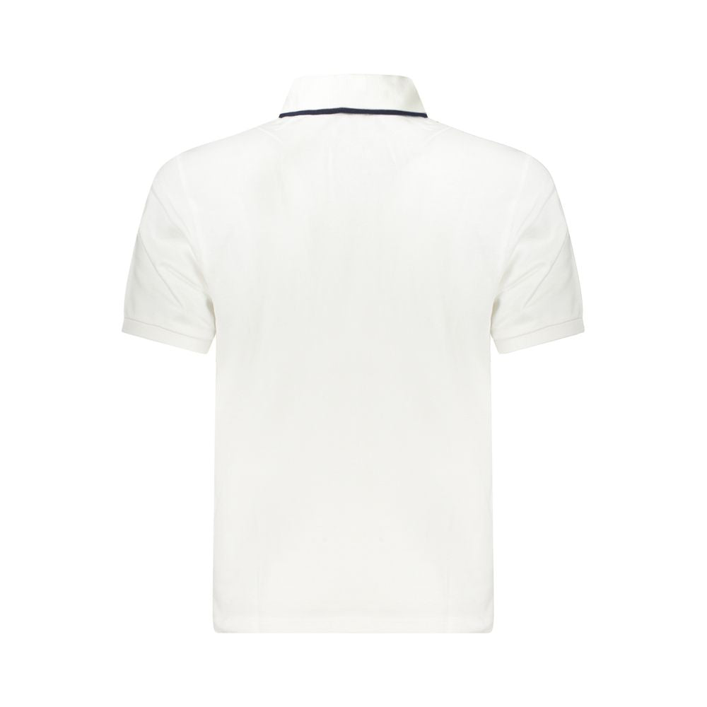 White Cotton Men Polo-Shirt