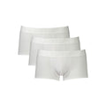 White Polyester Men's Boxer Briefs Trio Pack