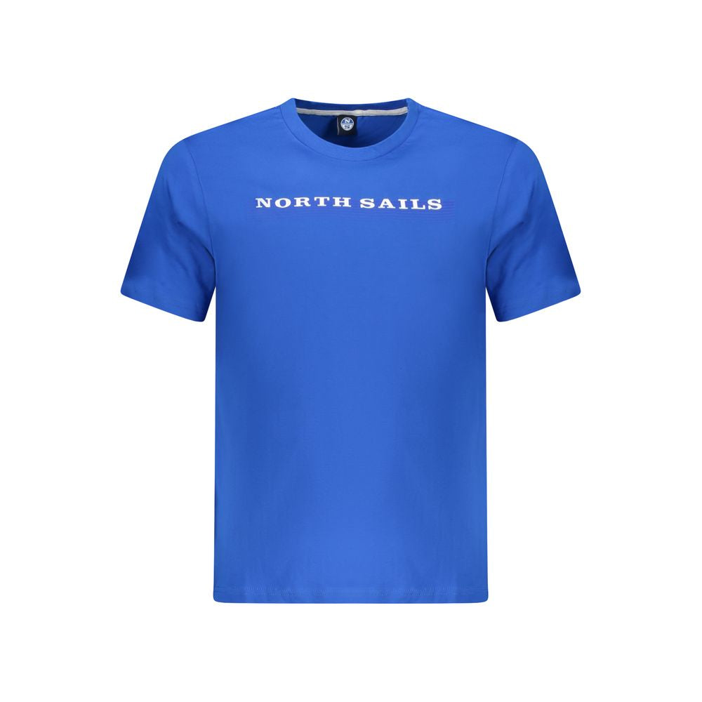 Blue Cotton Men T-Shirt
