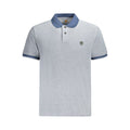 Blue Cotton Men Polo Shirt