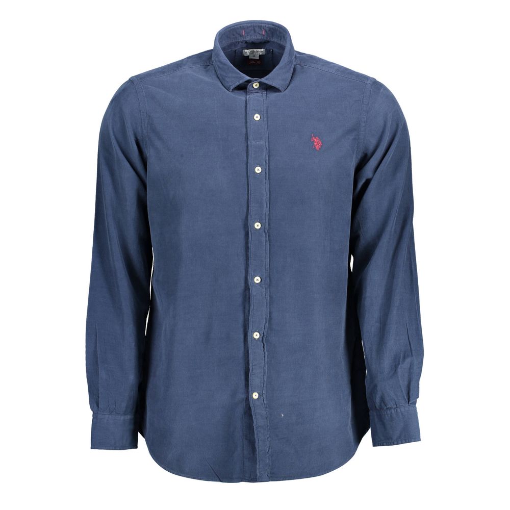 Blue Cotton Mens Shirt