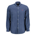 Blue Cotton Mens Shirt
