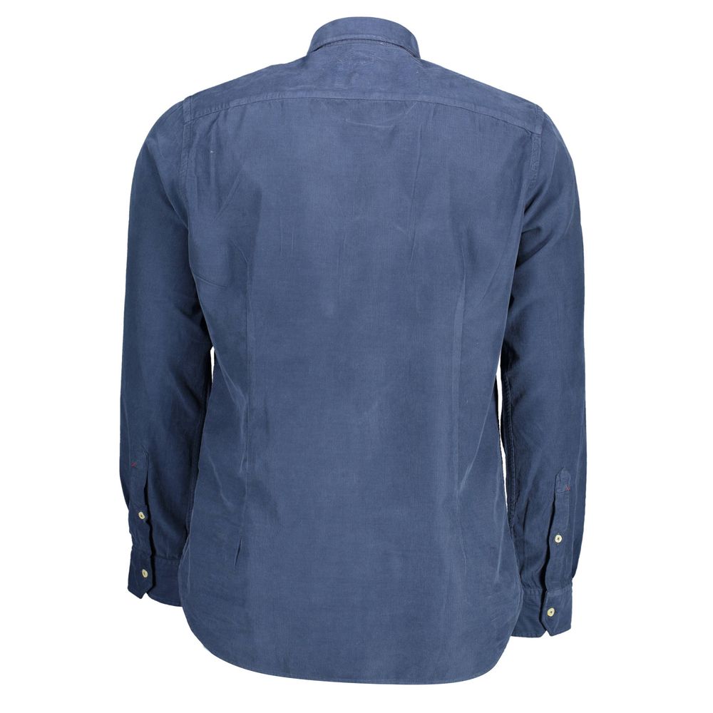 Blue Cotton Mens Shirt