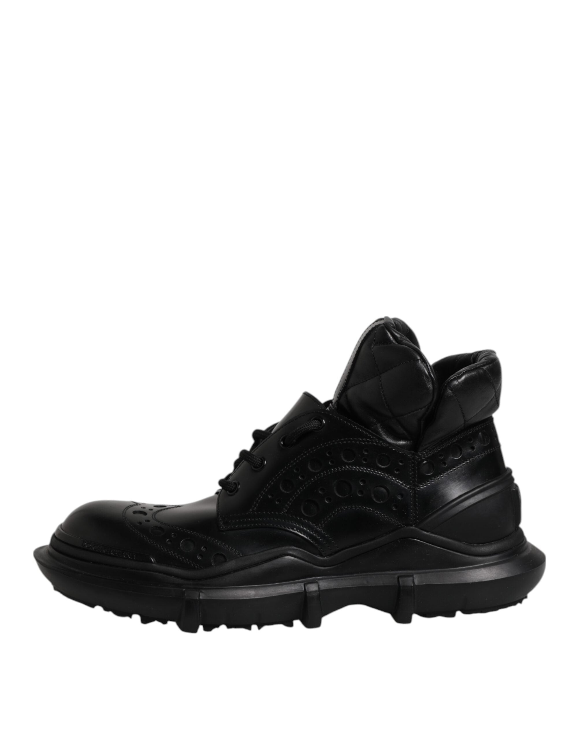 Black Leather Casual Mens Ankle Boots Shoes