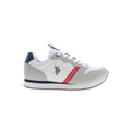 White Polyester Men's Sneaker