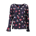 Blue Viscosa Women Sweater