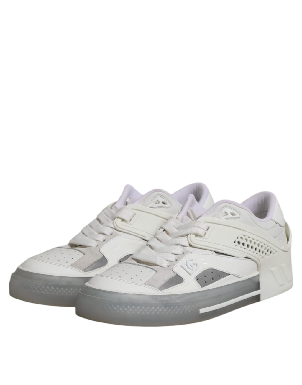 White Low Top DG Embossed Men Sneakers Shoes