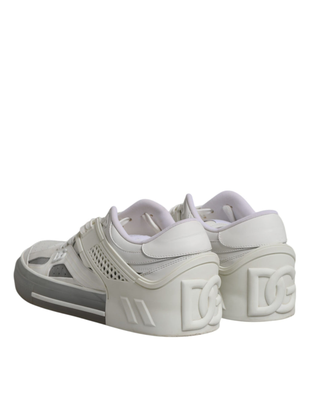 White Low Top DG Embossed Men Sneakers Shoes