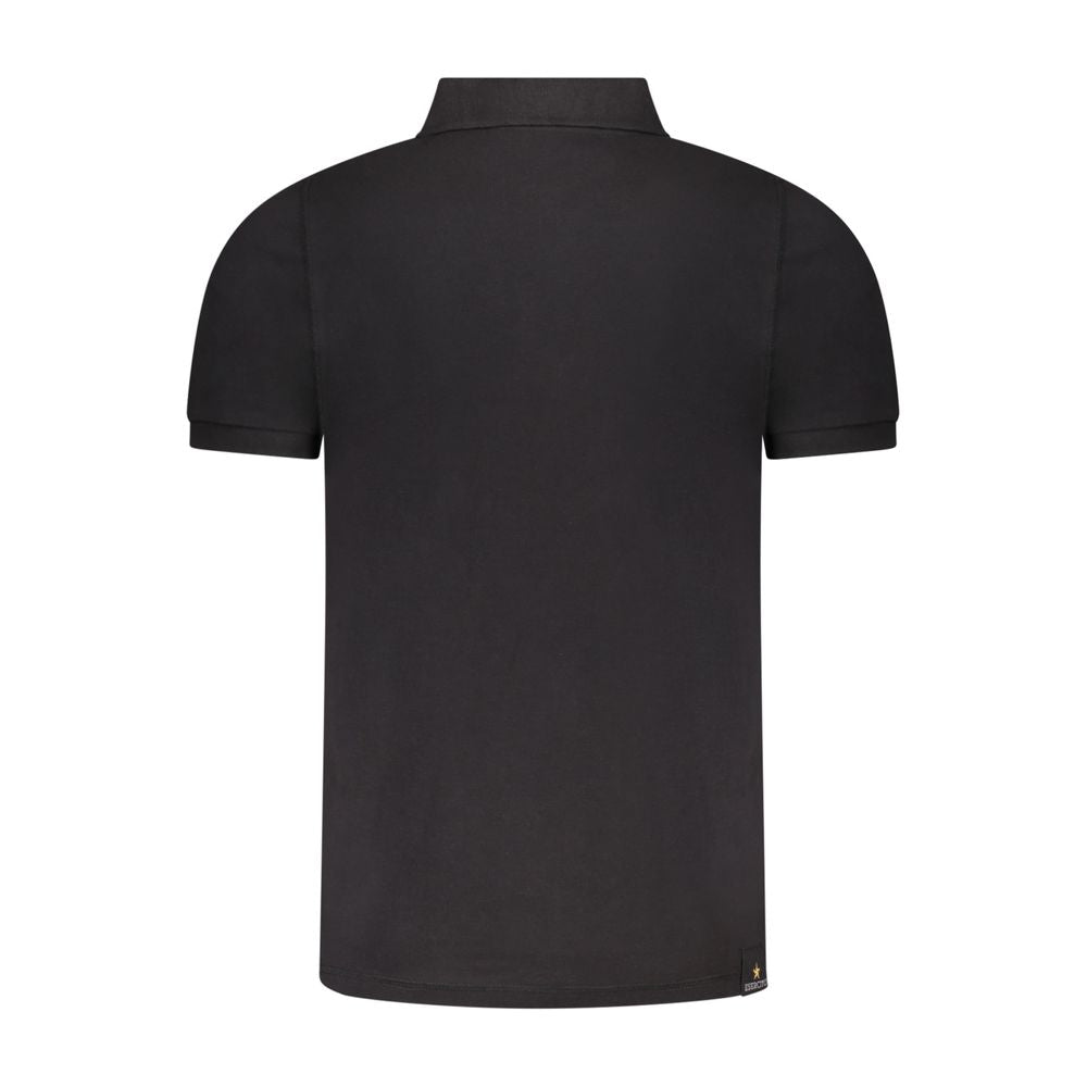 Black Cotton Men's Polo Shirt