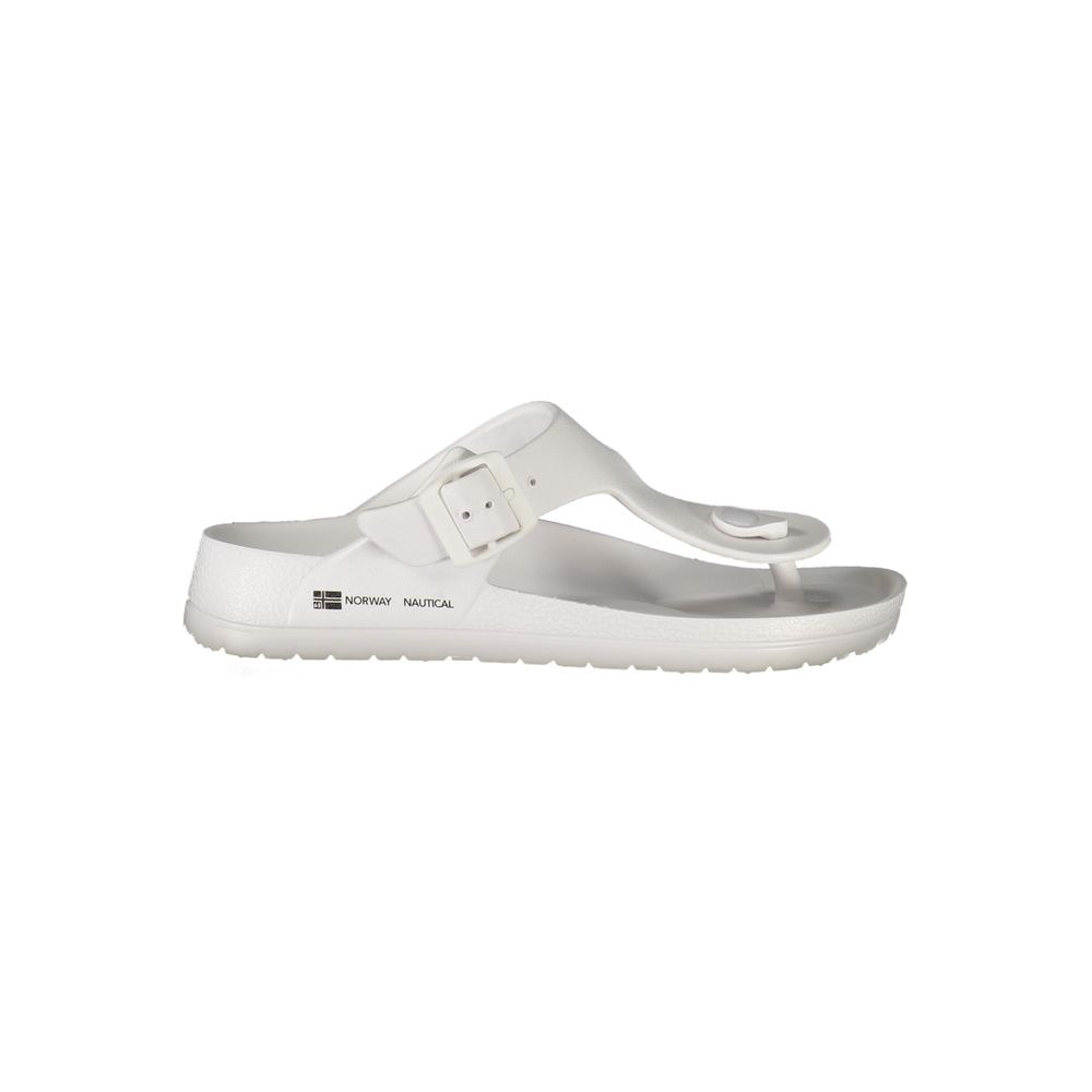White Plastic Women Ciabatta