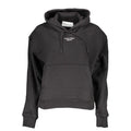 Black Cotton Women Sweatshirt