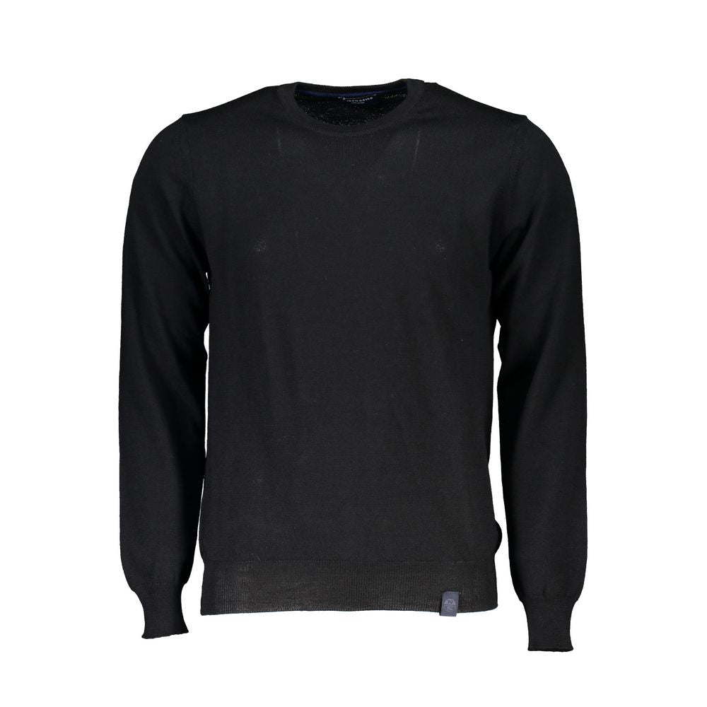 Black Fabric Men's Sweater