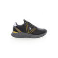 Black Polyester Men's Sneaker