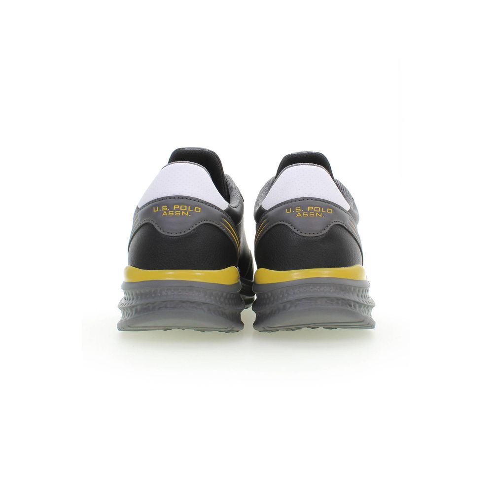 Black Polyester Men's Sneaker