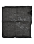 Dolce & Gabbana Black Patterned Cotton Square Foulard Scarf