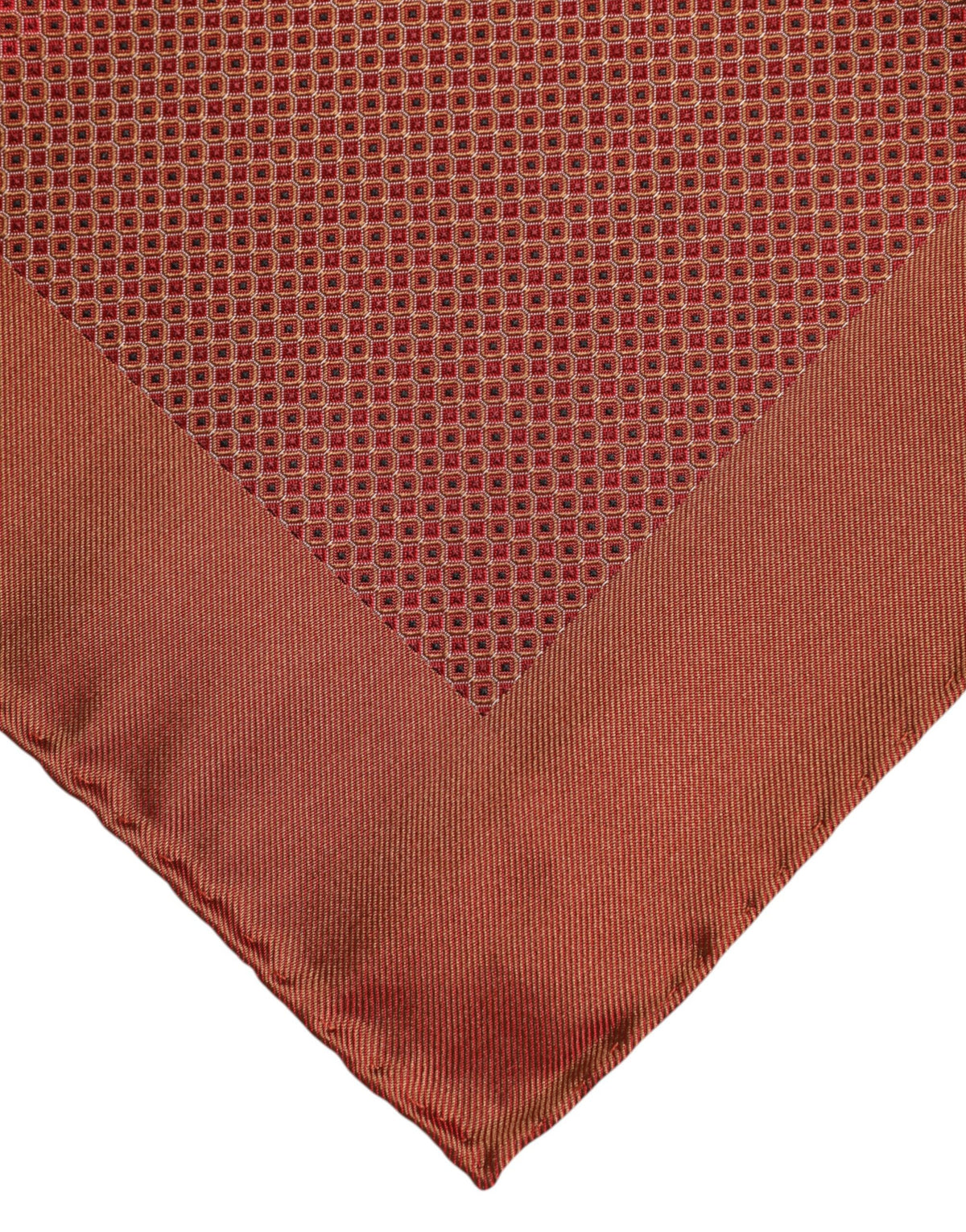 Dolce & Gabbana Orange Silk Square Men Foulard Scarf