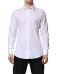White GOLD Cotton Collared Dress Shirt Top