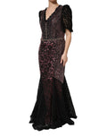 Multicolor Embellished Mermaid Gown Dress