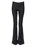 Blue Mid Waist Cotton Wide Leg Denim Jeans