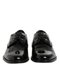 Black Patent Leather Derby Formal Dress Shoes