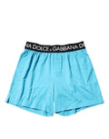 Blue Logo Waist Regular Boxer Shorts Underwear