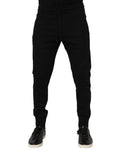 Black Cotton Men Jogger Sweatpants Pants