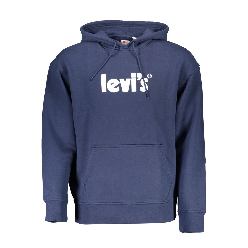 Blue Cotton Men Sweatshirt