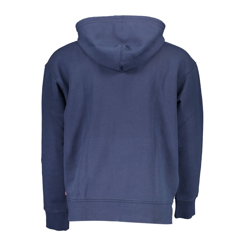 Blue Cotton Men Sweatshirt
