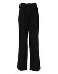 Black Straight Fit High Waist Pants